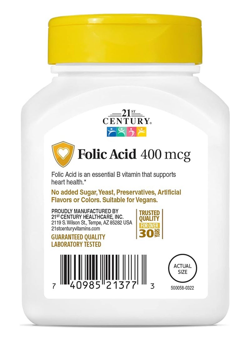 القرن الحادي والعشرون حمض الفوليك 400 ميكروجرام 250 قرص - Image 3